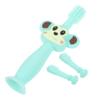 VICASKY Silicone Teether and Toothbrush with Soft Bristles Full Brush for Boy Girl Years Chewable Training Brush with Safety Wide Guard Gentle Gum Relief in Green view 1