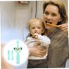 VICASKY Silicone Teether and Toothbrush with Soft Bristles Full Brush for Boy Girl Years Chewable Training Brush with Safety Wide Guard Gentle Gum Relief in Green view 2