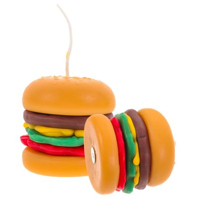 2pcs Mini Hamburger Scented Candle Set for Bedroom Ambiance