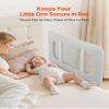 VEVOR Toddler Bed Rail, Kids Beds Guard Rail with Reinforced Iron Pipe and Oxford Cloth, Adjustable Height Bed Side Railing, Portable Guard Bumper Barrier for Crib, Bunk, 31.5 x 26.38 in, 1 Piece view 2