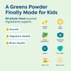 HIYA Kids Greens Powder Sticks - 55 Whole-Food Sourced Ingredients & Delicious Flavor - Greens Superfood Powder for Kids (Vanilla) view 3