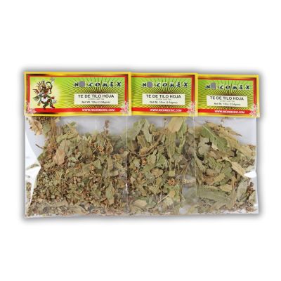 Nicomex -T de tilo hoja - Linden leaf tea - Tilo tea - herbal tea. 100% Natural oz each bag (3.54gr), pack of 3 bags.