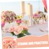 VICASKY Elegant Artificial Floral Candle Wreath Ring for Wedding Party Decoration Lightweight Romantic Candle Rings for Home Valentine's Day Birthday Christmas Centerpiece view 2