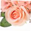 VICASKY Elegant Artificial Floral Candle Wreath Ring for Wedding Party Decoration Lightweight Romantic Candle Rings for Home Valentine's Day Birthday Christmas Centerpiece view 3