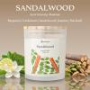 Aeviva Sandalwood Scented Candle, 11oz 60 Hour Burn, Natural Soy Wax with Thick Cotton Wick, Highly Scented Aromatherapy Candle for Stress Relief & Meditation, Gifts for Women & Men view 3