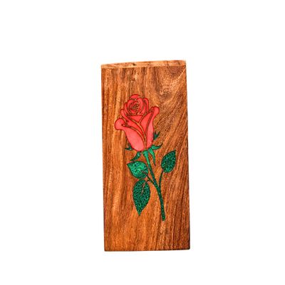 AA GLOBEL WOOD AND CRAFTS-rose flower Cremation Urn for Infant Ashes Handcrafted Wooden urn Box Memorial Urn for Baby Loss Small Funeral cremation for Ashes (Medium)