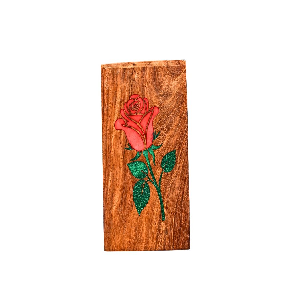 AA GLOBEL WOOD AND CRAFTS-rose flower Cremation Urn for Infant Ashes Handcrafted Wooden urn Box Memorial Urn for Baby Loss Small Funeral cremation for Ashes (Medium)