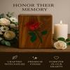 AA GLOBEL WOOD AND CRAFTS-rose flower Cremation Urn for Infant Ashes Handcrafted Wooden urn Box Memorial Urn for Baby Loss Small Funeral cremation for Ashes (Medium) view 3