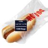 HDPE Saddle Pack Printed Hot Dog Bags 0.5 Mil, 5.25" X 8" + 1.5"FB & 1500 Bags | Flip-Top Reclosable Food Storage Bags with Easy Closure | Tear-Resistant Clear Packaging for Sandwiches & Snacks view 2