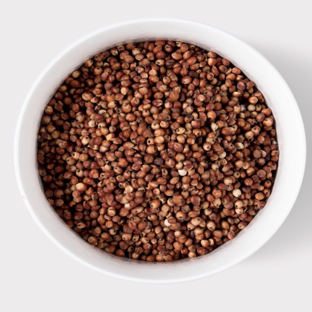 Burgundy sorghum (Sorghum bicolor), 100% natural and organic, no additives, including phyto sanitary certificate. (500g)