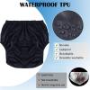 3 Pack Adult Plastic Pants Diaper Cover,Adult Diaper Covers,Noiseless Waterproof Reusable Incontinence Panties,Incontinence Protective Briefs Underwear(Gray+Purple+White,XX-Large) view 4