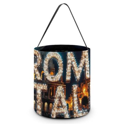 Roma Italia Cute Halloween Trick Or Treat Bags Candy Bucket Tote Gifts Bag with Handle for Party Favor Supplies