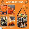 Roma Italia Cute Halloween Trick Or Treat Bags Candy Bucket Tote Gifts Bag with Handle for Party Favor Supplies view 3