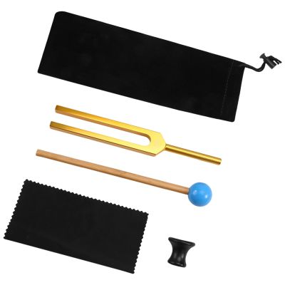 Completes 432Hz Tuning Fork Set with Carry Bag Gold Designs Tuning Fork Tool Designs for Meditations Post Relaxation Relaxation Aid