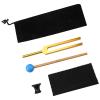 Completes 432Hz Tuning Fork Set with Carry Bag Gold Designs Tuning Fork Tool Designs for Meditations Post Relaxation Relaxation Aid view 3