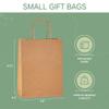 ECOEXTRA 100 Pcs Brown Kraft Paper Gift Bags with Handles - 5.8x3.2x8.25 Inch Small Bulk Shopping Bags for Grocery, Retail, Birthday Party Favors, Wedding, Baby Shower, Christmas, Holidays & Events view 2