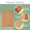 ECOEXTRA 100 Pcs Brown Kraft Paper Gift Bags with Handles - 5.8x3.2x8.25 Inch Small Bulk Shopping Bags for Grocery, Retail, Birthday Party Favors, Wedding, Baby Shower, Christmas, Holidays & Events view 3