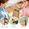 ECOEXTRA 100 Pcs Brown Kraft Paper Gift Bags with Handles - 5.8x3.2x8.25 Inch Small Bulk Shopping Bags for Grocery, Retail, Birthday Party Favors, Wedding, Baby Shower, Christmas, Holidays & Events view 4