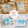 100pcs Blue Gift Wrap Bows - Elegant Reusable Bows for Gift Wrapping, Party Decorations, Wedding Decor, Birthday Presents, Holiday Gifts, DIY Crafts, Baby Shower, Anniversary, Christmas, Gift Bags - light blue view 3