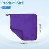HARFINGTON 4 Pack Microfiber Cleaning Cloth, 8" x 8" Multi-Functional Cleaning Towels Reusable Absorbent Rags with Hook for Car Wash Kitchen Household Window Clean, Purple view 2