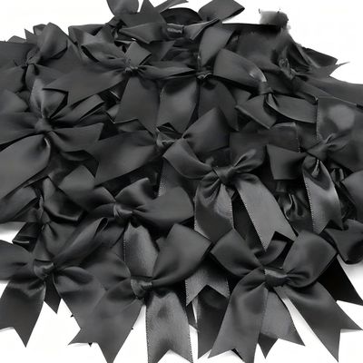 100pcs Black Gift Wrap Bows - 3.3 Inch Elegant Bows for Gift Wrapping, Party Decorations, Wedding Decor, Birthday Presents, Holiday Gifts, DIY Crafts, Baby Shower, Anniversary, Christmas, Gift Bags