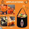 Shark Junk Food Cute Halloween Trick Or Treat Bags Candy Bucket Tote Gifts Bag with Handle for Party Favor Supplies view 3