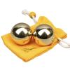 1.5 Inch Brass Solid Balls for Stress Relief & Hand Strength - Copper Therapy Tools for Fingers and Grip view 1