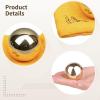 1.5 Inch Brass Solid Balls for Stress Relief & Hand Strength - Copper Therapy Tools for Fingers and Grip view 2