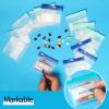 18 Packs Color Pill Pouch Bags 12mil 3 x 2.75 Inch bpa-Free, Frosted Clear EVA Materials, Heavy-Duty Thick Plastic Bags, Seal Zipper for Travel Medicine Organizer, Jewelry, Small Craft Pieces-Clear view 2