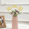 12 Pack Happy Birthday 50th Centerpiece Sticks Glitter Fifty Cheers to 50 Years Old Table Centerpiece Sticks for 50 Fabulous Happy Birthday Theme Party Supplies Gold view 4
