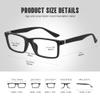 kunchu 3pairs Reading Glasses Men-Blue Light Blocking Square Readers with Spring Hinge Computer Glasses(MIX, 0.0X) view 3