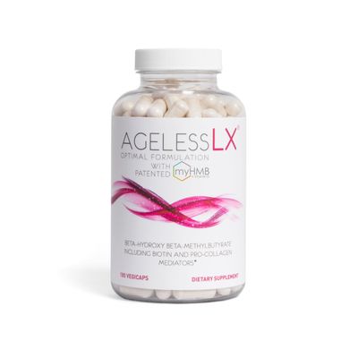 AgelessLX HMB Supplements for Women - Collagen Enhancer Capsules - Anti-Aging for 40 + - Lean Muscle Builder - Biotin, Vitamin D3 K2 Supplement for Youthful Skin, Bones - 3 Pack of 60 Servings