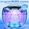Hossili Retainer Cleaner, Upgraded Open-Window 45kHz Retainer Cleaner 200ML Dental Cleaning Pod with 4 Modes & Digital Timer view 3