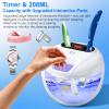 Hossili Retainer Cleaner, Upgraded Open-Window 45kHz Retainer Cleaner 200ML Dental Cleaning Pod with 4 Modes & Digital Timer view 4