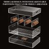12.5 x 8.5 x 4 Inch Large Acrylic Cigar Humidor, Clear Desktop Acrylic Humidor Box with Dividers, Holds 50-70 Cigars, Display Storage Case for Home Office, Gift for Men and Father view 3