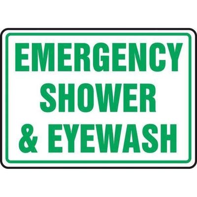 Emergency Shower Eyewash, 10" W x 7" H, Rectangle, Plastic, Mfr: MFSD426VP-A