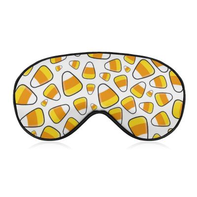 GregTins Candy Corn Halloween Sleep Mask for Women Men Soft Eye Masks Adjustable Blindfold Sleeping Shade Cover 8 X 4 Inch