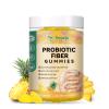 9-in-1 Probiotic Prebiotic Fiber Gummies for Adults & Teens, Fiber Supplement Pro with 5 Billion CFU Bacillus Coagulans, Psyllium Husk, FOS, Inulin, ACV for Digestion & Gut, 60 Vegan Pineapple Gummies view 1