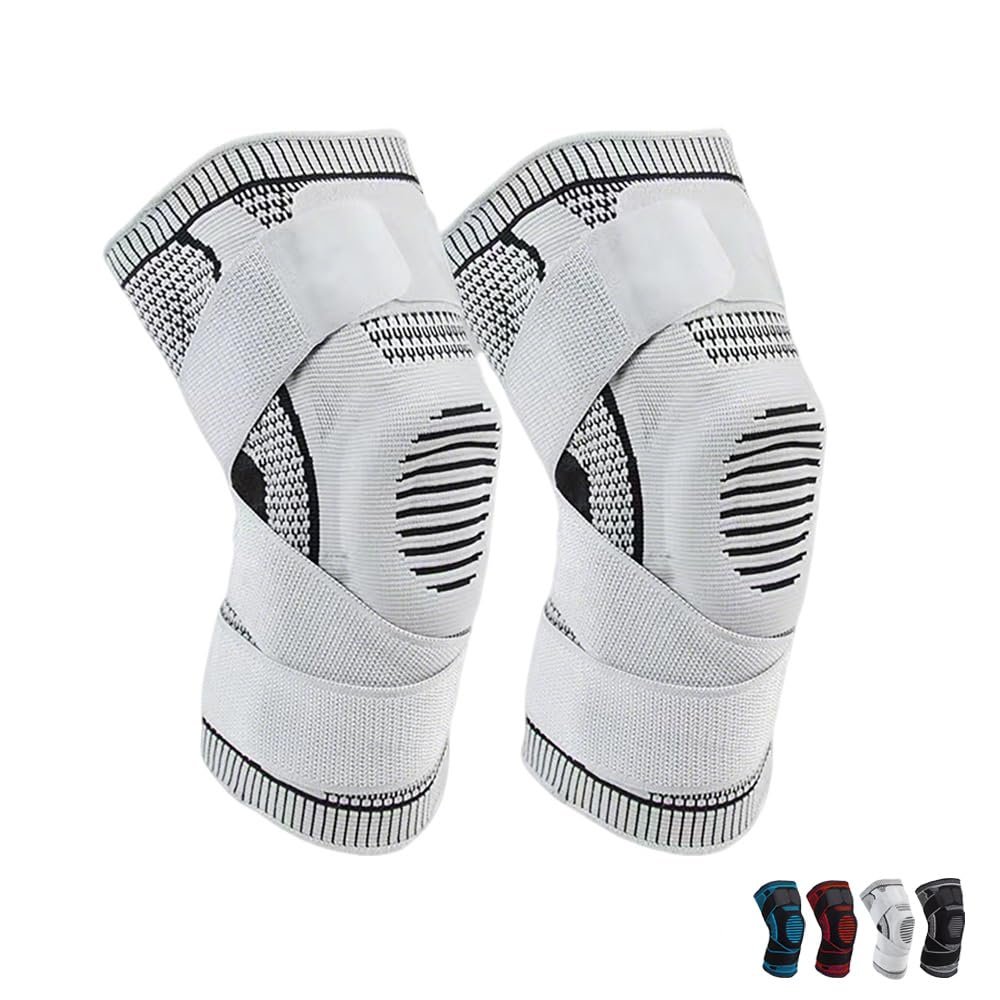 Cestmagu Motion Max Knee Pro Brace, Knee Bone Recovery Brace, Support for Bone-on-Bone Walking (Gray,Medium)