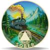 10 Year On Track Sobriety Coin Journey into Serenity NA Medallion Spiritual Token for Recovery & Clean Time Empowering NA AA Chips Gift for Men & Women view 1