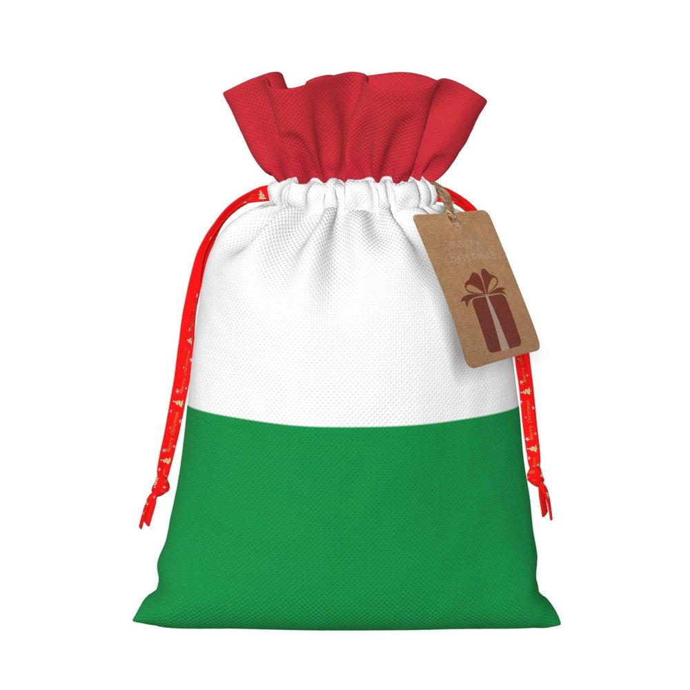BGSHJVF Italian Flag Print Charming Gift Bag,Drawstring Pouches For Small Gifts,For Jewelry And Party Favors