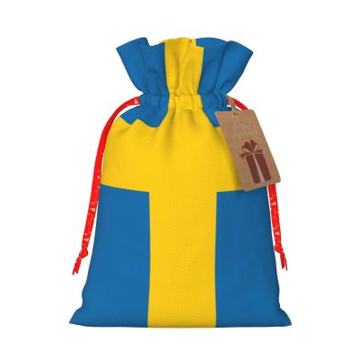 OXKGHHO Swedish Flag Print Gift Bag,Drawstring Pouch Christmas For Small Gifts,For Jewelry And Party Favors