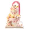 Pink Bear Cake Toppers Set with Rainbow, Baby Blocks, Gift Boxes, Balloons, Banner, and Decorative Accents, Cute Cake Decorations for Birthday Party and Celebration view 4