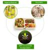 Yesland 100 Pack Compostable Paper Plates, Natural Sugarcane 3 Compartment Plate, Heavy Duty Lunch Tray, Disposable Divided Sectional Trays, Microwave Freezer Safe for Party School view 4