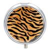 Round 3 Compartment Pill Box, Decorative Travel Pill Case, Moistureproof Daily Cute Pill Box Suitable for Women Men Wild Animal Tiger Skin Stripe view 1