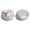 Fashion Moistureproof Daily Cute Pill Box, Round 3 Compartment Pill Box Suitable for Women Men Pink Paris Eiffel Tower view 3