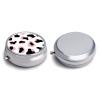 Round 3 Compartment Pill Box, Decorative Travel Pill Case, Moistureproof Daily Cute Pill Box Suitable for Women Men Cute Pink Cow Print view 3