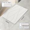 Veeloim Stone Bath Mat Diatomaceous Earth Shower Mat Non-Slip Super Absorbent Diatomite Stone Bath Mats for Bathroom Floor Quick Drying Natural Easy to Clean(23.6''15.4" White) view 3