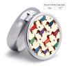 3 Compartment Pill Box, Round Medicine Pill Case, Cute Travel Pill Case, Decorative Portable Organizer for Pocket Cute Clothes Dachshunds Dog view 2