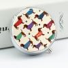 3 Compartment Pill Box, Round Medicine Pill Case, Cute Travel Pill Case, Decorative Portable Organizer for Pocket Cute Clothes Dachshunds Dog view 4